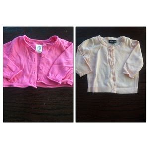 2 gap pink cardigans
